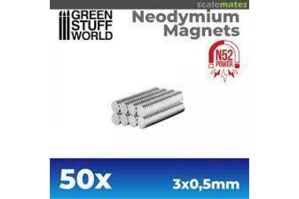 Neodymium Magnets 3X0'5Mm - 50 Units (N52)