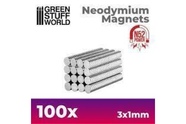 Neodymium Magnets 3X1Mm - 100 Units (N52)