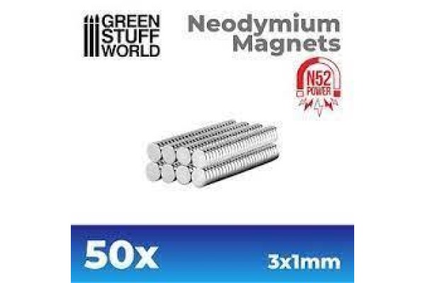 Neodymium Magnets 3X1Mm - 50 Units (N52)