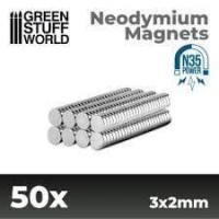 Neodymium Magnets 3X2Mm - 50 Units  (N35)