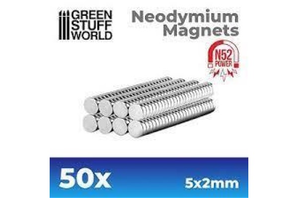 Neodymium Magnets 5X2Mm - 50 Units (N52)