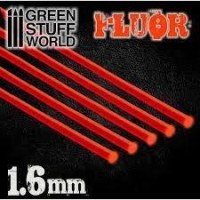 Acrylic Rods - Round 1.6 Mm Fluor Red-Orange