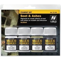 Vallejo Pigment Set Soot & Ashes (4)