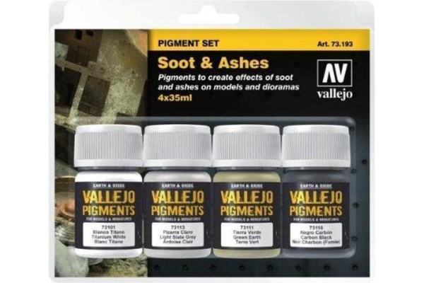 Vallejo Pigment Set Soot & Ashes (4)