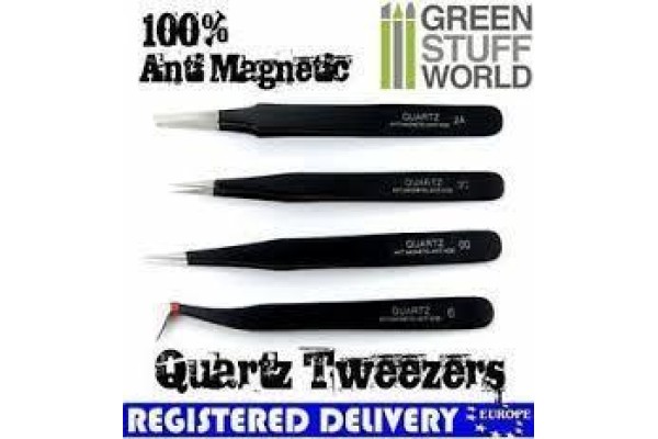 100% Anti-Magnetic Quartz Tweezers Set