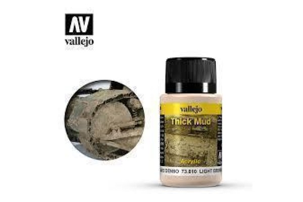 Vallejo Weathering Effects Thick Mud Light Brown 40 Ml