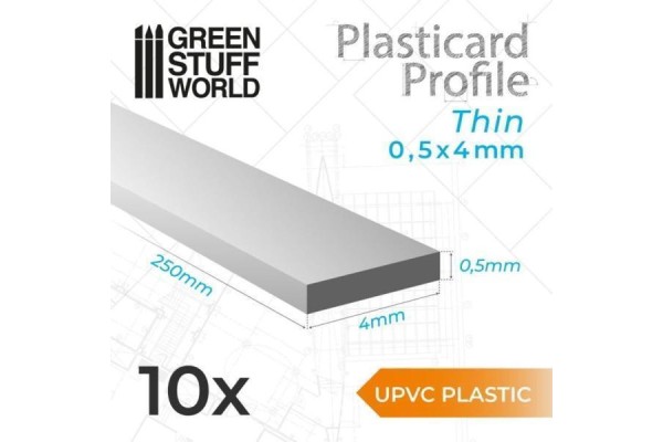 Upvc Plasticard - Thin 0.50Mm X 4Mm