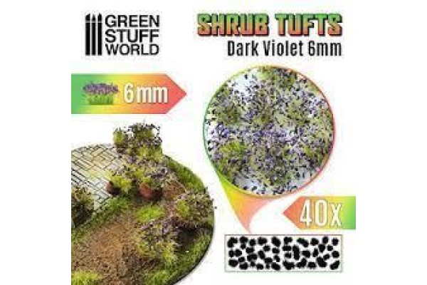 Shrubs Tufts - 6Mm Self-Adhesive - Dark Violet