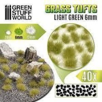 Grass Tufts - 6Mm Self-Adhesive - Light Green