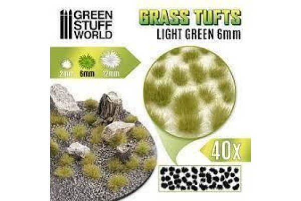 Grass Tufts - 6Mm Self-Adhesive - Light Green