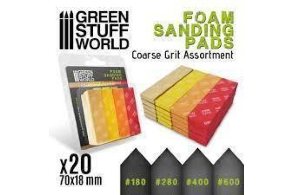 Foam Sanding Pads - Coarse Grit Assortment X20