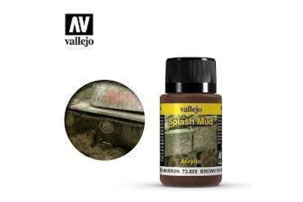 Vallejo Weathering Effects Splash Mud Brown 40 Ml