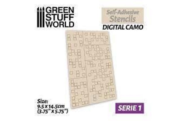 Self-Adhesive Stencils - Digital Camo