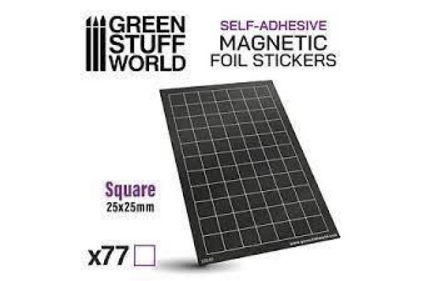 Square Magnetic Sheet Self-Adhesive -  25X25Mm