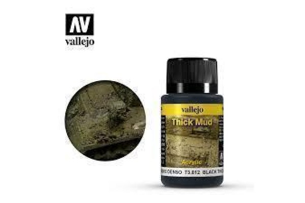 Vallejo Weathering Effects Thick Mud Black 40 Ml