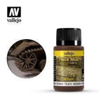 Vallejo Weathering Effects Thick Mud Brown 40 Ml