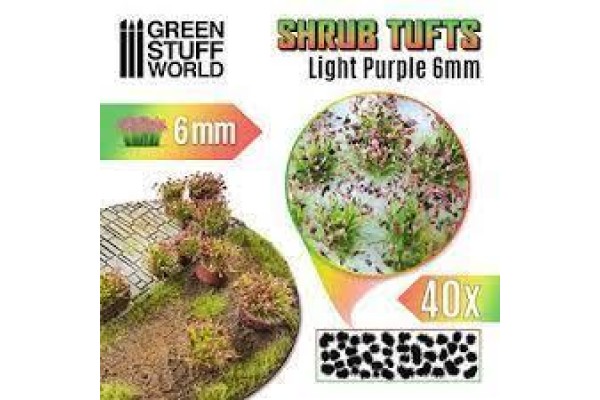 Shrubs Tufts - 6Mm Self-Adhesive - Light Purple