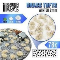 Grass Tufts - 2Mm Self-Adhesive - White Winter