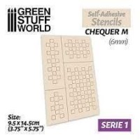 Self-Adhesive Stencils - Chequer M - 6Mm