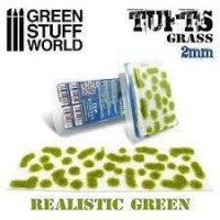 Grass Tufts - 2Mm Self-Adhesive - Realistic Green