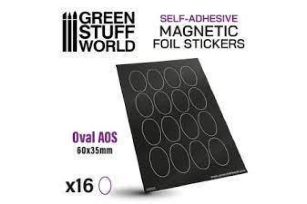 Oval Magnetic Sheet Self-Adhesive - 60X35Mm