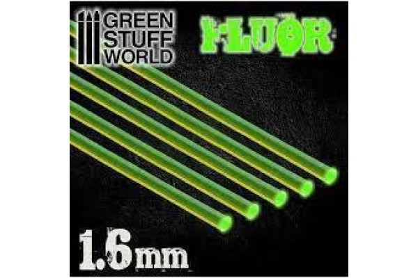 Acrylic Rods - Round 1.6 Mm Fluor Green