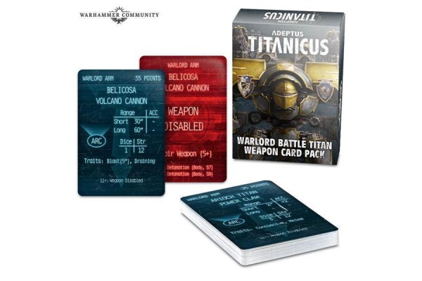 Adeptus Titanicus: Warlord Battle Titan Weapon Card Pack ---- Webstore Exclusive