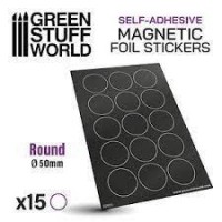 Round Magnetic Sheet Self-Adhesive -  50Mm
