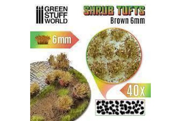 Shrubs Tufts - 6Mm Self-Adhesive - Brown