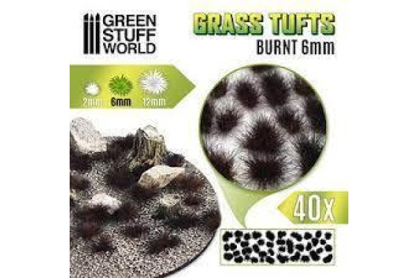 Grass Tufts - 6Mm Self-Adhesive - Burnt
