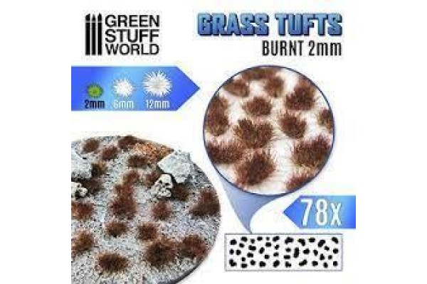 Grass Tufts - 2Mm Self-Adhesive - Burnt