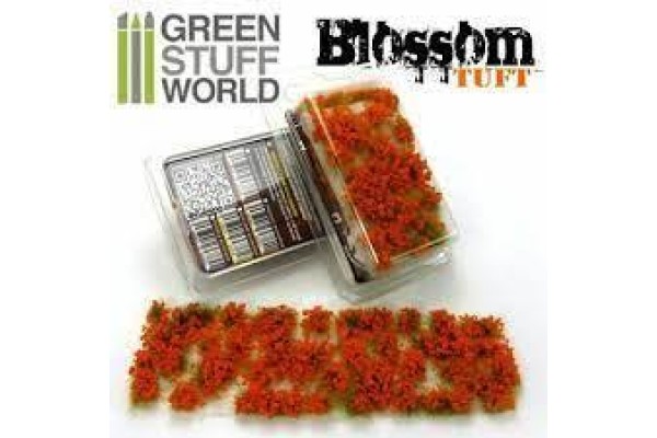 Blossom Tufts - 6Mm Self-Adhesive - Orange Flowers