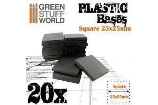 Plastic Square Bases 25X25 Mm
