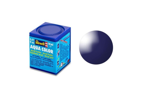 Nachtblauw Glanzend Ral 5022 Aqua Color 18 Ml Revell Modelbouwverf Op Waterbasis