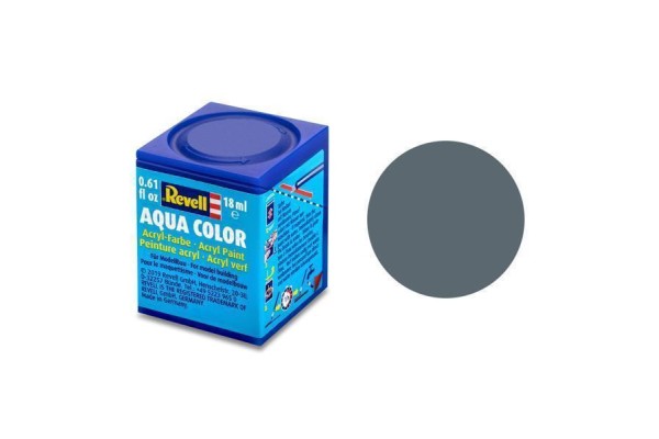 Blauw-Grijs Mat Aqua Color 18 Ml Revell Modelbouwverf Op Waterbasis