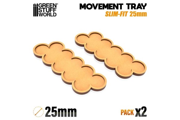 Mdf Movement Trays 25Mm X 10 - Slim-Fit