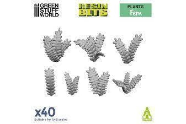 3D Printed Set - Fern Leaves