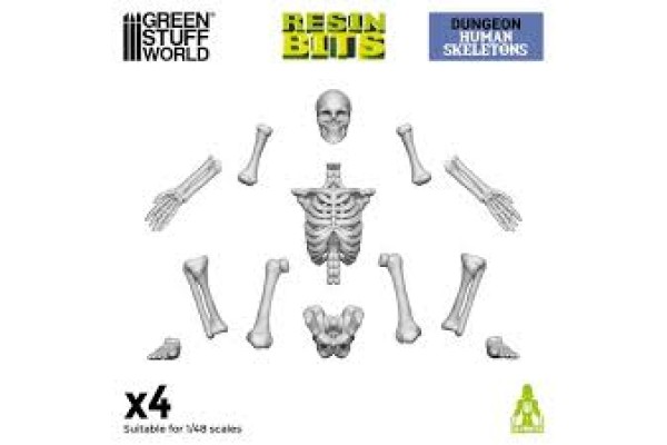 3D Printed Set - Human Skeletons 1:48