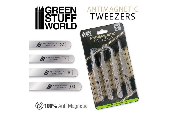 100% Anti-Magnetic Quartz Tweezers Set