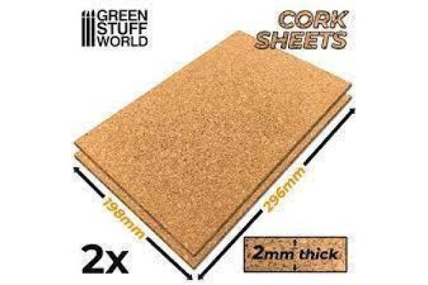 Cork Sheet In 2Mm X2