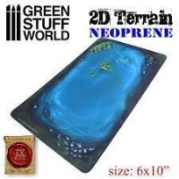2D Neoprene Terrain - Lake With Leaves