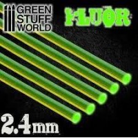 Acrylic Rods - Round 2.4 Mm Fluor Green