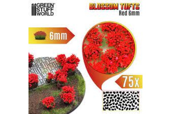 Blossom Tufts - 6Mm - Red Flowers