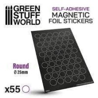 Round Magnetic Sheet Self-Adhesive -  25Mm