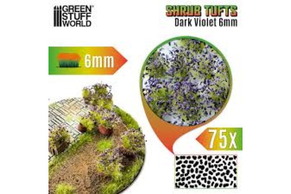 Shrub Tufts 6Mm Self-Adhesive - Dark Violet