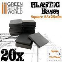 Plastic Square Bases 25X25 Mm