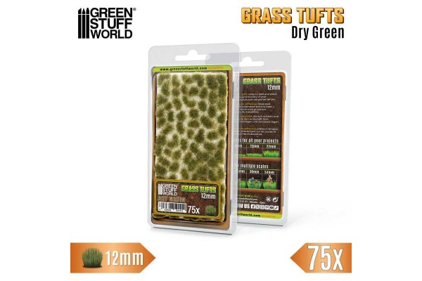 Static Grass Tufts 12 Mm - Dry Green