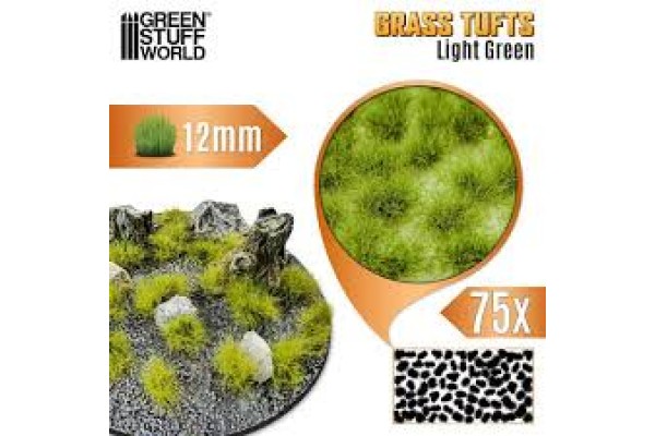 Static Grass Tufts 12 Mm - Light Green