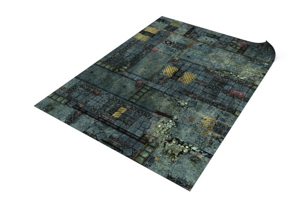 Fallen City 44 Inchx60 Inch / 112X152 Cm - Single-Sided Rubber Mat With Grid