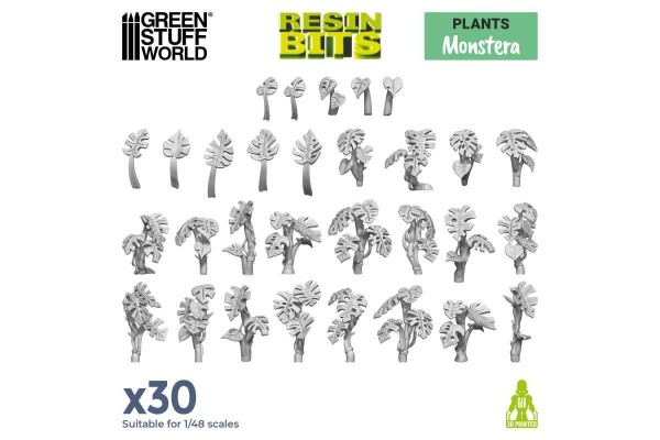 3D Printed Set - Monstera Plant